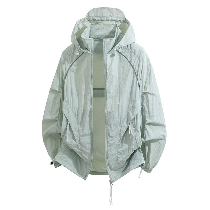 Sunscreen Clothing for Men and Women, Quick-drying and Breathable In Summer, UV-proof Couple's Ice Silk Sunscreen Clothing Jacket