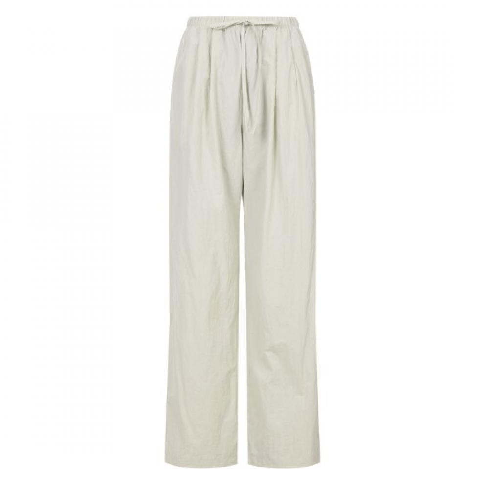 Shop Women S Wrinkle waiStband Pleated Wide pantS Beige Pic Wpt 20564