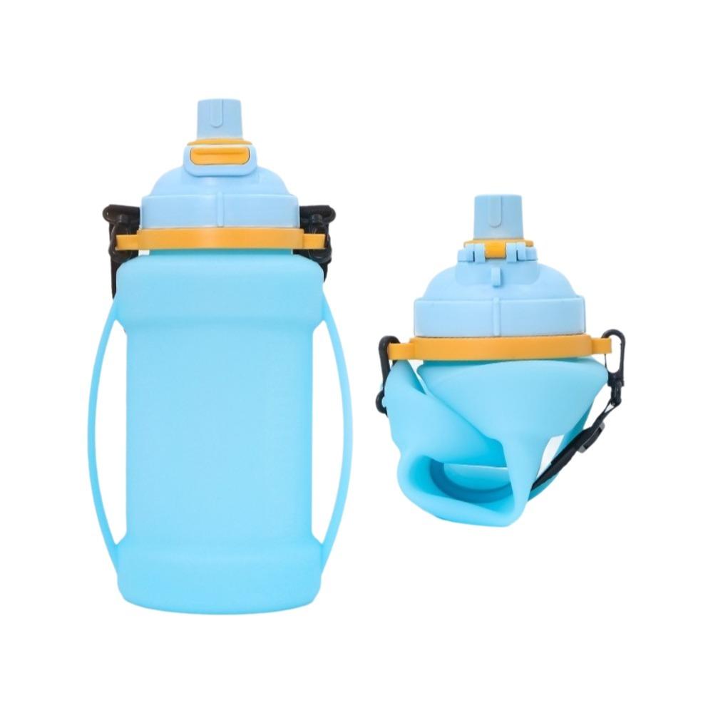 2L Silicone Water Bottle Silicone Sports Water Kettle Eco-Friendly Folding Water Cup Camping синий