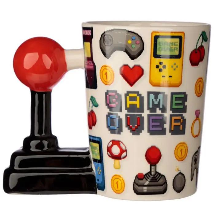 350ml Creative 3D Water Cup Game Console Cup Hand-painted Ceramic Cup Mug Lever Switch Handle Cup 350ml