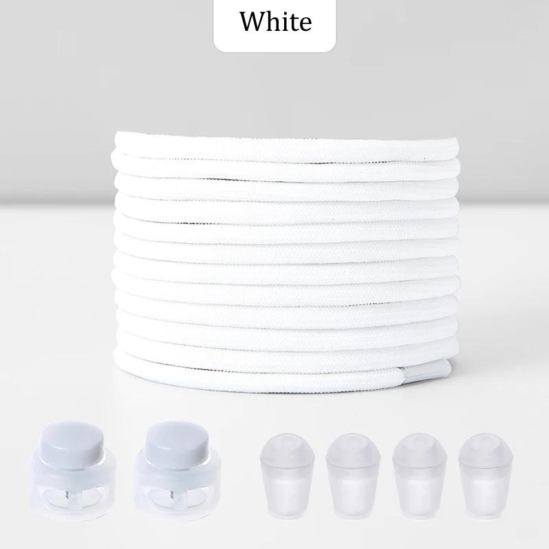 New No Tie Shoeaces Elastic Round Tieless Shoe Laces Sneakers Spring Lock Shoelace Quick Without Ties Shoes Lace for Kids Adult