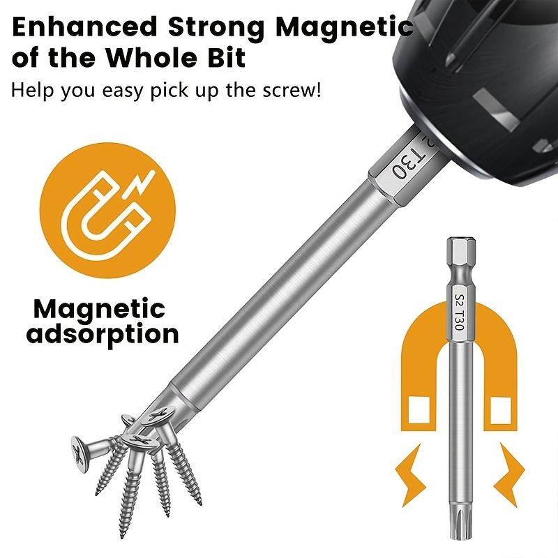 8pcs Hollow Plum Blossom Screwdriver Head 100mm Long S2 Hexagonal Handle Screwdriver Screwdriver Bit Electric Tool Drill Set