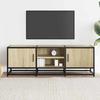 VidaXL TV Cabinet Sonoma Oak 120x35x41 Cm Engineered Wood and Metal, TV Stand, Hi-fi Cabinet, Entertainment Center, 848840