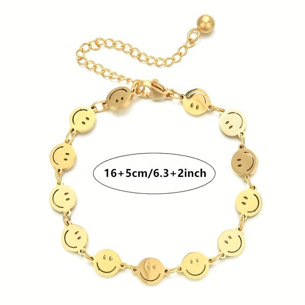 Fashion High-grade Stainless Steel Smiling Face Bracelet for Ladies, Jewelry Accessory