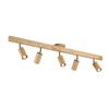 Wood Led Ceiling Lamp With Spot Lights For Living Room Bedroom Corridor Home Indoor Modern Chandeliers Spotlight