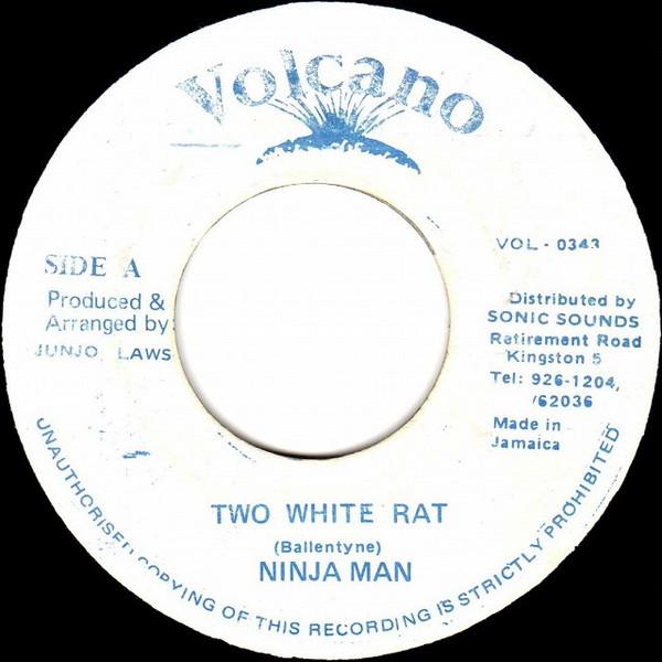

7inch Record NINJAMAN - Two White Rat NONE Volcano Jamaica Reggae, Ska & Dub Used