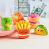 PU Slow Rebound Simulation Mini Figurine - French Fries, Pizza, Popcorn, Miniature Toy, Children's Kneading & Decompression Toy