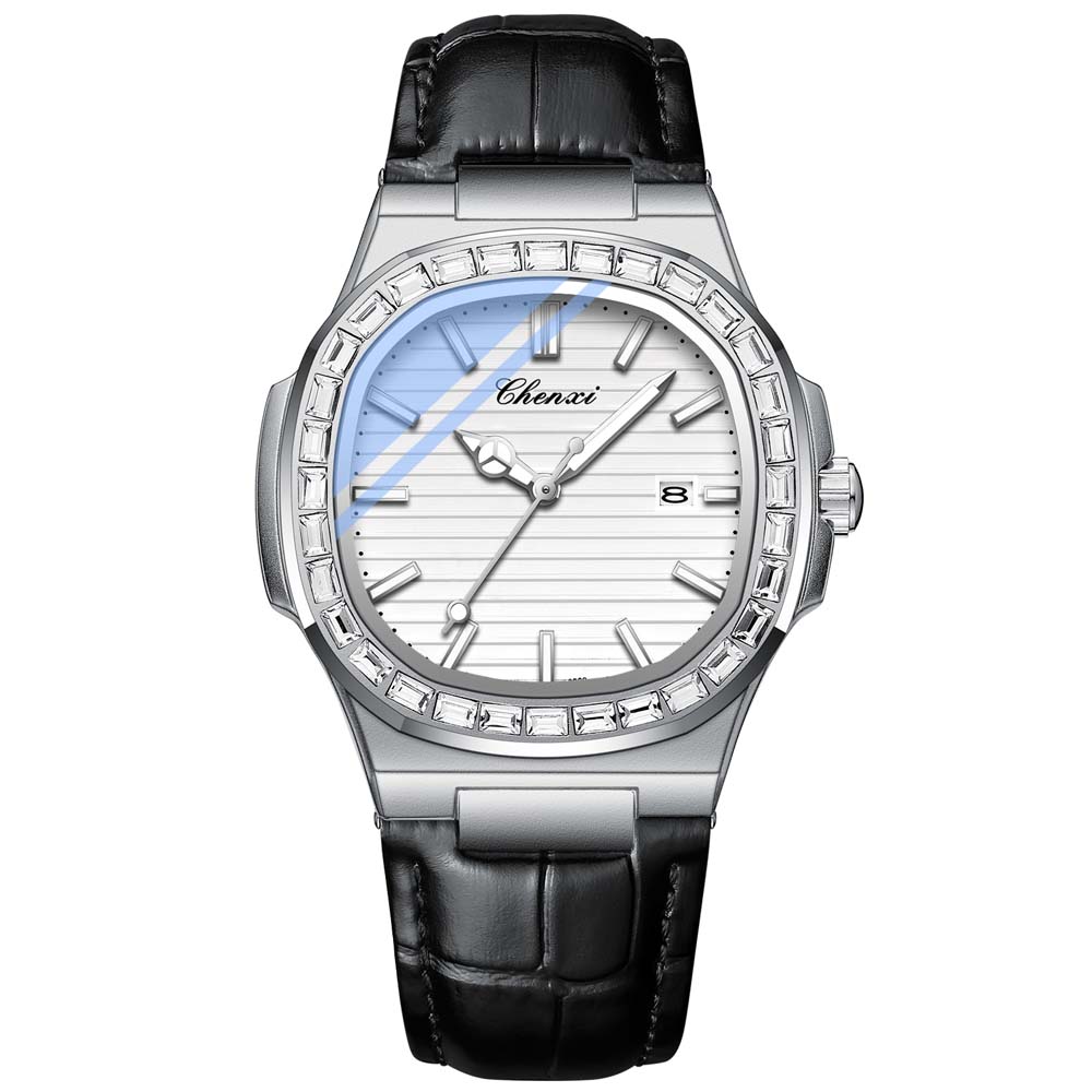 CHENXI Men's Watches Luxury Business Men's Quartz Date Wristwatches Diamond Design Waterproof Luminous Relojes Para Hombres