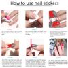 New Maple Leaf Pink Hot Stamped Gold Nail Stickers 3D Ombre Grass Fresh Style Nail Stickers