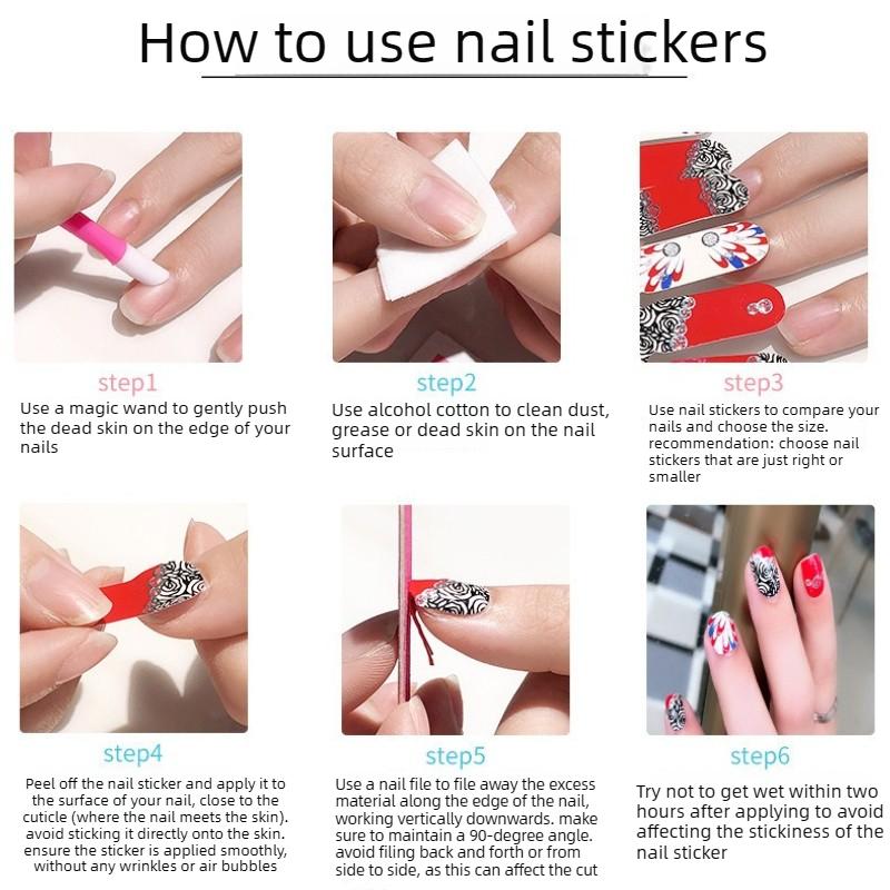 New Maple Leaf Pink Hot Stamped Gold Nail Stickers 3D Ombre Grass Fresh Style Nail Stickers