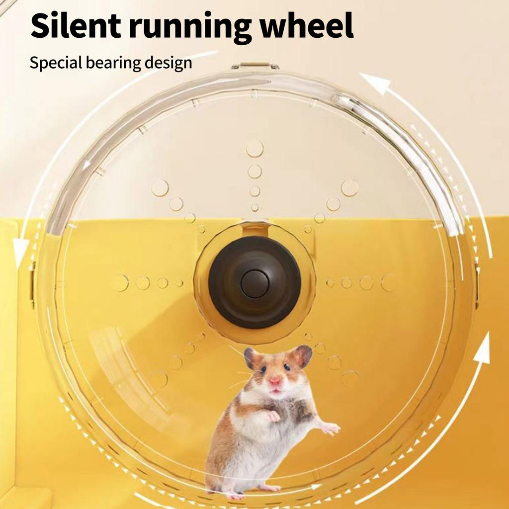 High Visibility Pet Cage Detachable Hamsters Cage with Quiet Wheel and Double Layer Design for Natural Rodents Behaviors