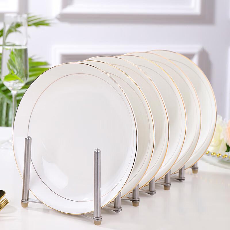 Jingdezhen Gold Rim Ceramic Dinner Plates