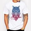 Newest 2018 Men's Short Sleeve Night Warrior Owl Printed T-shirts Funny Tee Shirts Hipster O-