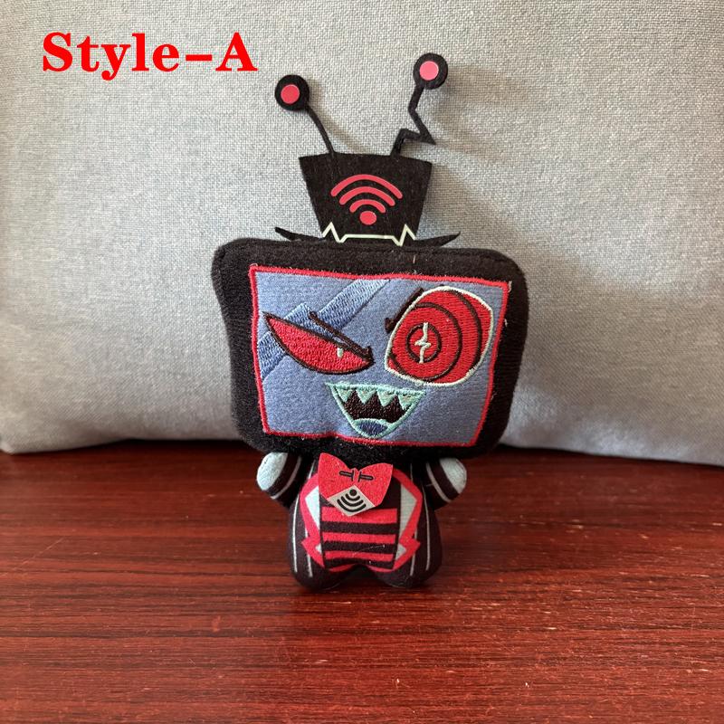 13cm Personaggio Anime Animazione Hazbin Coppia 3V Vox e Valentino Peluche Giocattoli Zaino Hotel Borsa Ciondolo Scrivania Peluche Bambola Decorazione