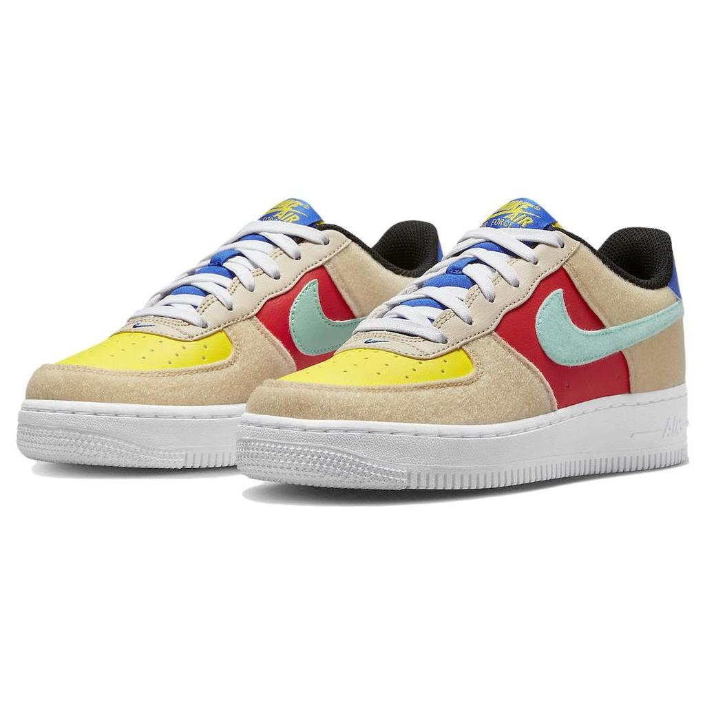 Nike Air Force 1 Low GS Mehrfarbig Klettverschluss Kinder-Sneaker Weiß FN7818-100