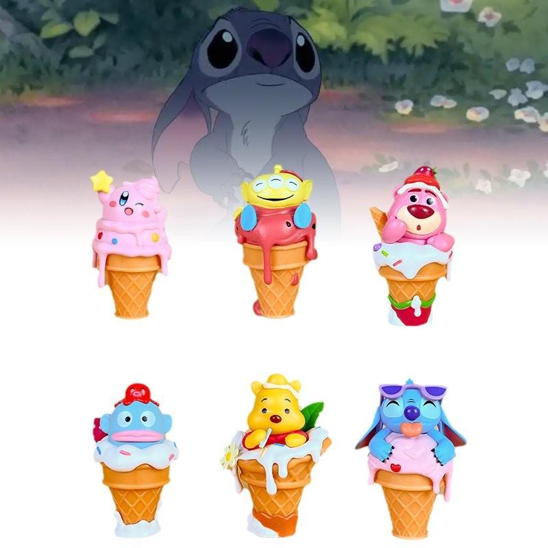 Adorable Disney Winnie The Pooh Strawberry Ice Cream Cosplay Doll Set 9.5cm Pvc