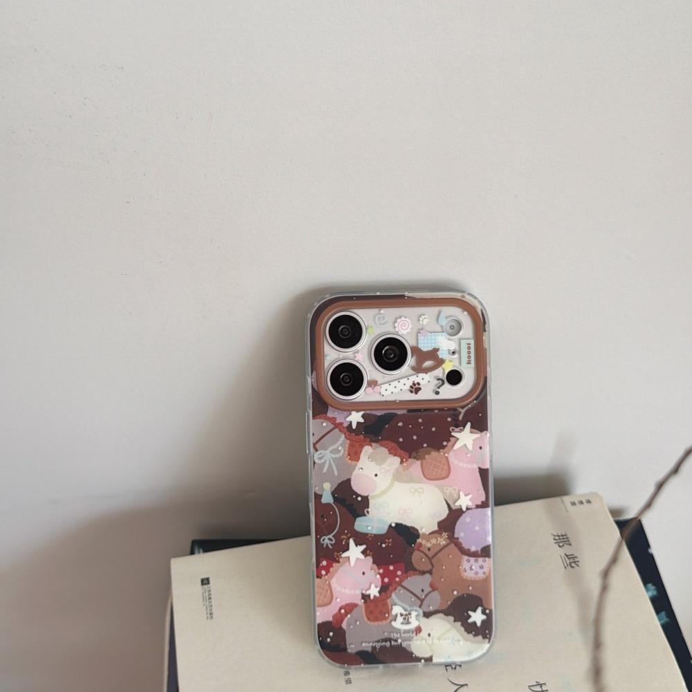 Ins spritzende Tinte Bogen Pony gilt für Apple 17 Handyhülle iphone16promax neu 15 Mädchenherz Rundumschutz Anti-Drop 17pro Internet-Berühmtheit