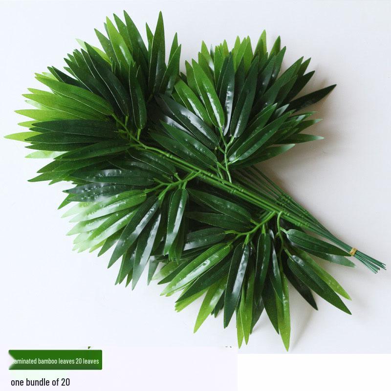 2-Meter Artificial Bamboo Leaf Garland - Green Hanging Rattan Vine for Decoration