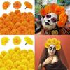 50 Divisions Realistic Fabric Tagetes Inflorescences 6cm Flower Executives Flexible Substrates For Party Deck Blossomy Arrangements
