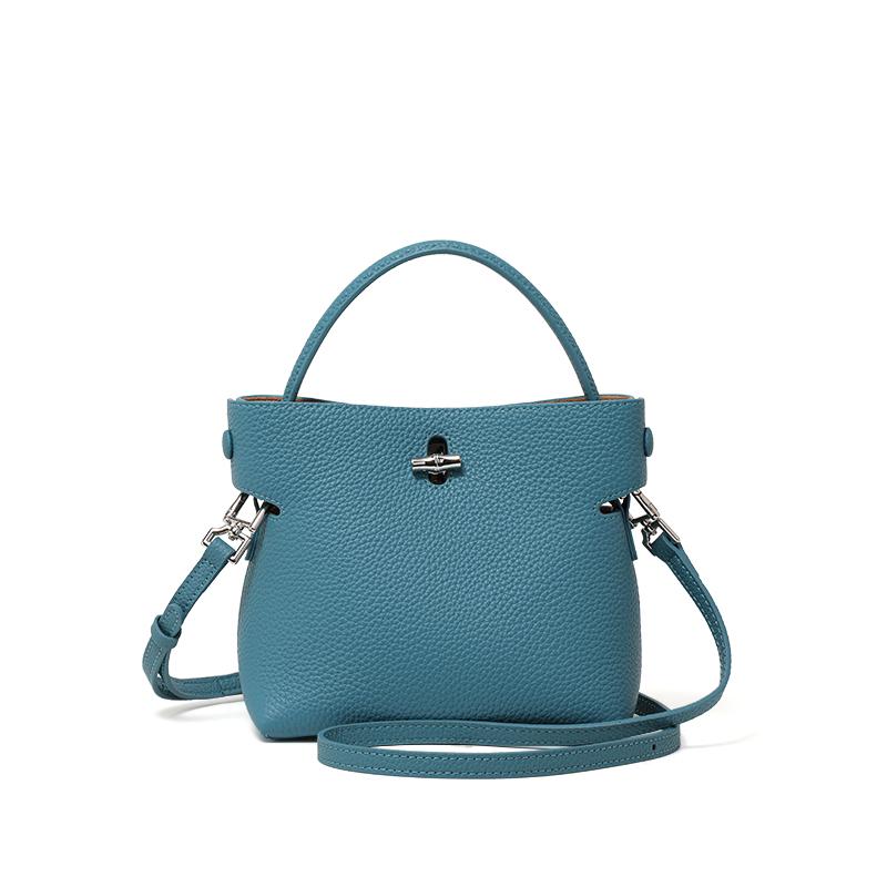 High end fashion genuine leather women's handbag, simple and elegant single shoulder crossbody bag