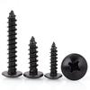 20-200pcs Black Carbon Steel Phillips Truss Head Screw M2.3 M2.6 M3 M3.5 M4 M5 M6 Cross Recessed Flat Head Self-Tapping Screws