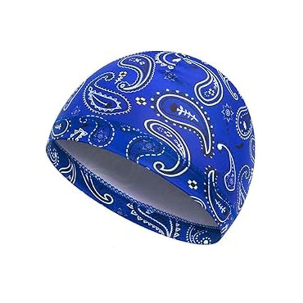New Paisley Print Hijab Caps Breathable Helmet Liner Pirate Hat Quick Dry Comfortable Bandana Hat Outdoor Activities