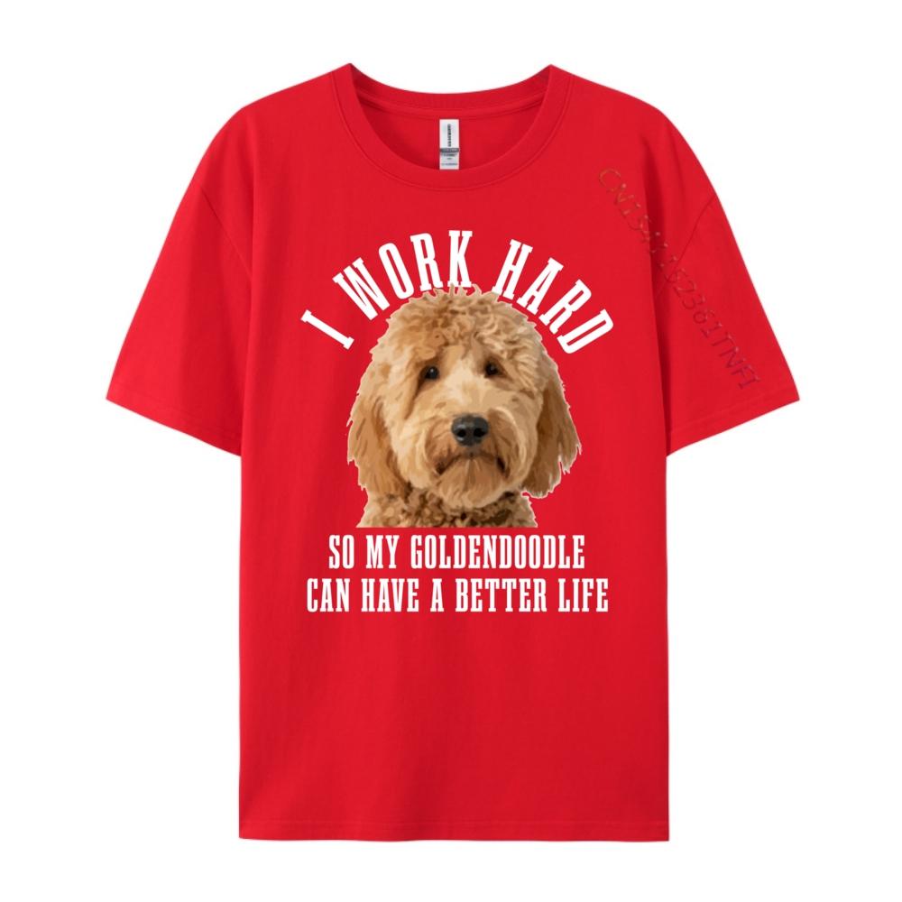 Goldendoodle Mom Doodle Dog Dad Designer T Shirt Luxury TShirt Big And Tall Graphic Tee Original Mens TShirts Creative