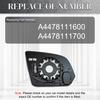 For Mercedes-Benz V-Class Vito W447 with Blind Spot Monitoring System 2016-2026 Convex Heated Rearview Mirror Glass A4478111600
