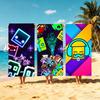 Geometry Dash Robtop Games Towel Microfiber Beach Towel, Quick-Dry, Sand-Free, Ultra-Fine Fiber, Super Soft.