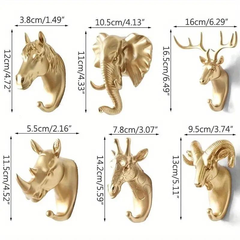 Wall Hanging Hook Vintage Deer Head Animal For Hanging Clothes Hat Scarf Key Deer Horns Hanger Rack Wall Decoration