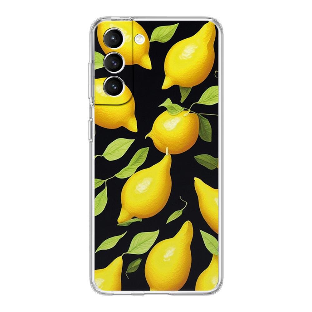 Mediterranean Lemon Clear Silicone Phone Case For Samsung Galaxy S23 S22 5G S20 Ultra S21 FE 5G S10E S9 S8 S10 Plus Soft Cover