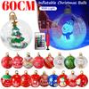 Outdoor Christmas Inflatable Decorated Ball 60cm PVC Giant Big Large Balls Xmas Tree Decorations Toy Ball With Light Ornament