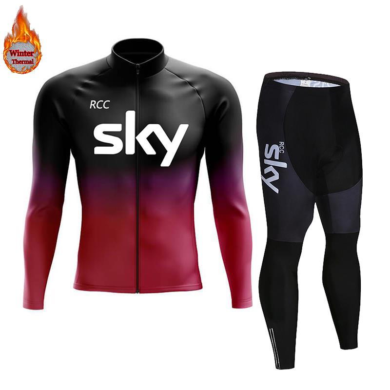 2026 Winter Warm Cycling Clothing Set Thermal Fleece Cycling Jersey Men's Mtb Clothing Man Blouse Uniform Bicycle Clothes Complete Set