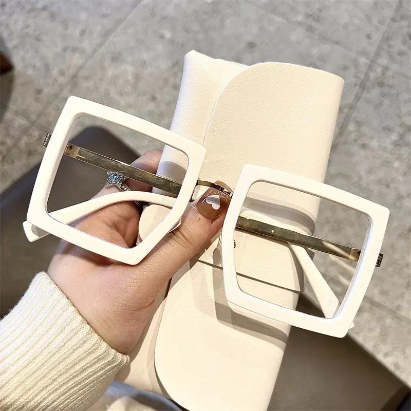

Vintage Minus Diopter Optical Prescription Glasses Thick Frames Square Anti-blue Myopia Eyeglasses Oversized Frames Eyewear -1.0