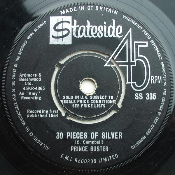 7inch Record PRINCE BUSTER - 30 Pieces Of Silver / Everybody Ska SS335 Stateside 1964 UK Reggae, Ska & Dub Used