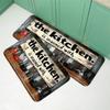 1pc Cartoon Chef Case Flannel Kitchen Floor Mat, Entrance Door Mat, Bedroom Absorbent Door Mat, Living Room Floor Mat, Hand Wash