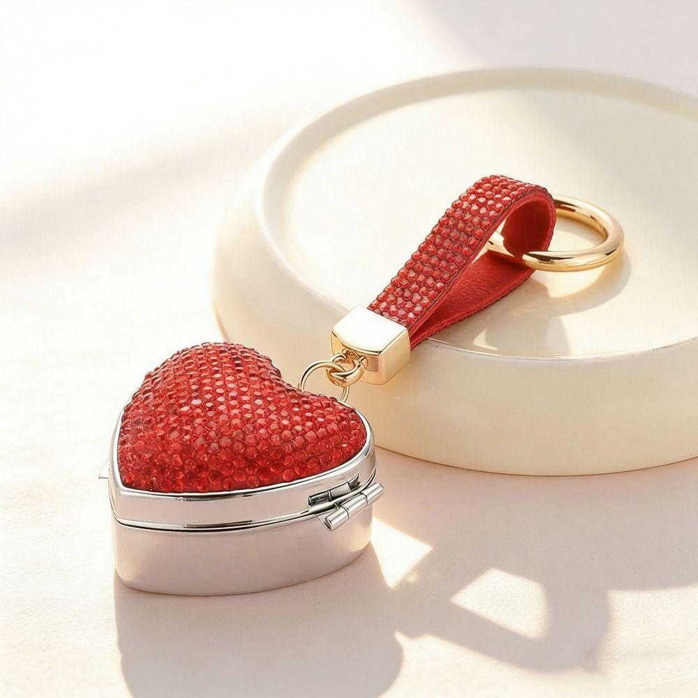 Portable Mini Pill Case Shining Bling Bag Hanging Ornaments Women's Jewelry