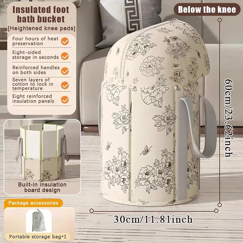 Foot Bath Bag On Calf, Foldable Foot Bath Tub, Portable Home Bedroom, Winter Foot Bath Tub, Foot Soaking Tub, Insulation, Travel