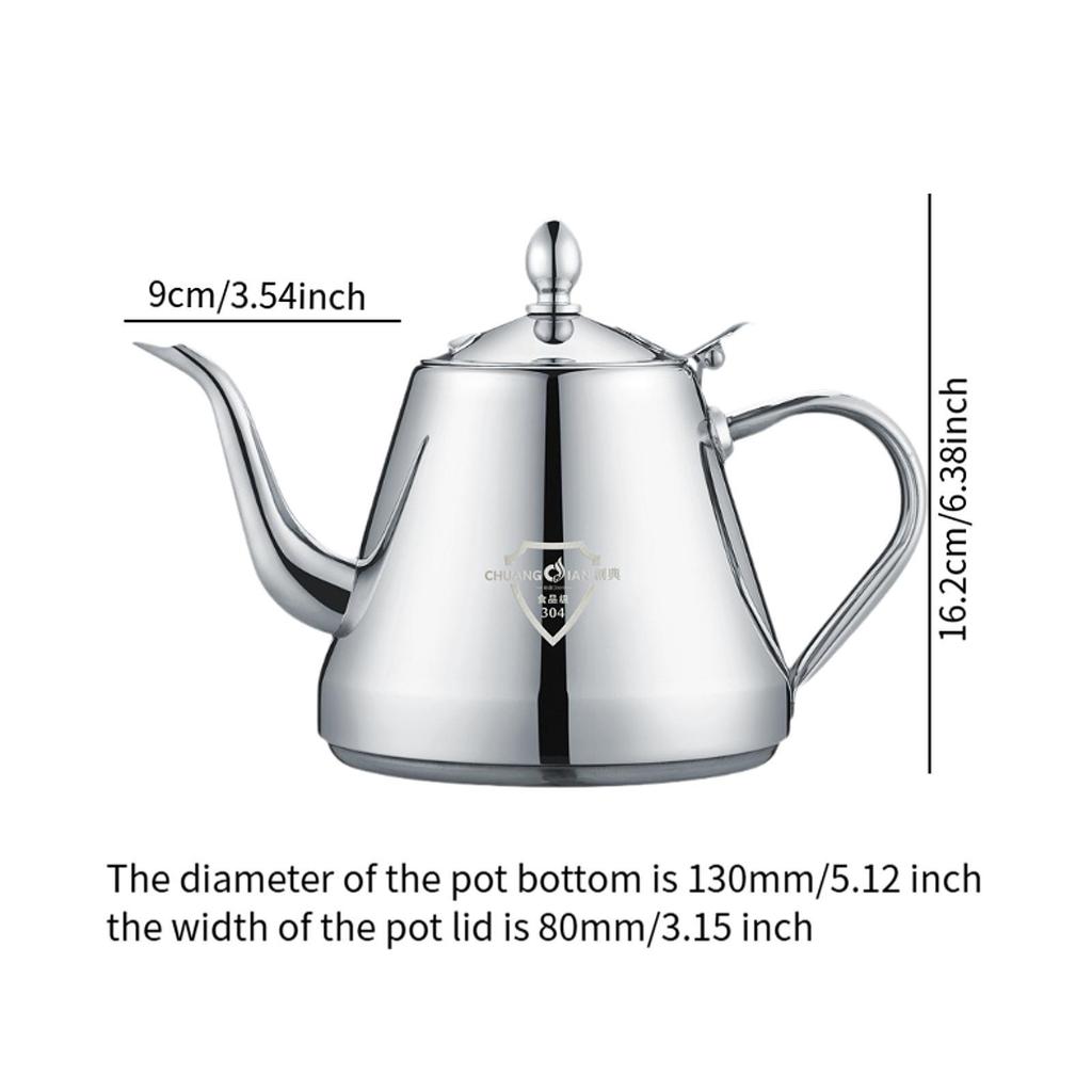 Stainless Steel Tea Kettle Cooker Stovetop Teapot for Indoor Halogen Stoves