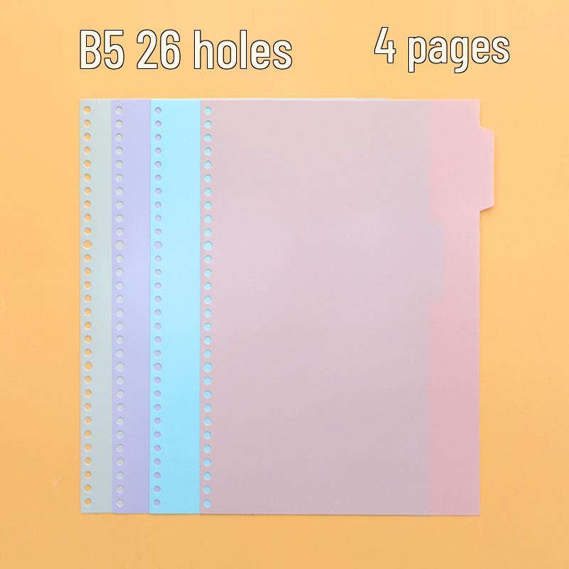 A5/B5 Colored Binder Dividers and Index Pages with Labels
