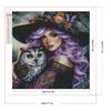 5D DIY Full Square Drill Diamond Painting Witch Kit Home Wall Decor Art