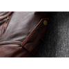 Chinese Size Vintage Red Brown Men Leather Jacket M65 Hunting Flight Jacket Genuine Cowhide Coat Autumn