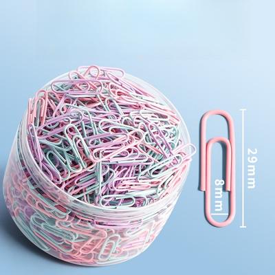 160/500 Pcs Color Paper Clips Office Supplies Paper Clip Large File Bookmark Paper Clip Organizer Stationery