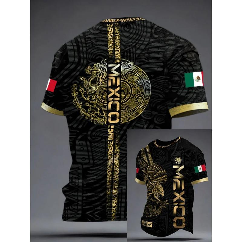 Mexico Style Aztec Pattern T Shirt Men Women 3D Print Tribal Graphic Casual Tee Short Sleeve Sports Top Quick Outdoor Summer