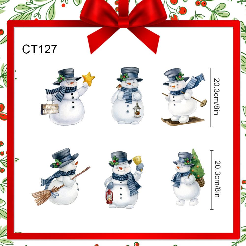 2024 Christmas Cartoon Magnet Fridge Stickers Christmas Tree Santa Elk Snowman Kitchen Fridge Wall Stickers Xmas Decoration