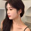 Galaxy Waterfall~ Love Fringed Long Earrings Temperament Earrings Autumn and Winter Round Face Thin Bulingbuling Ears