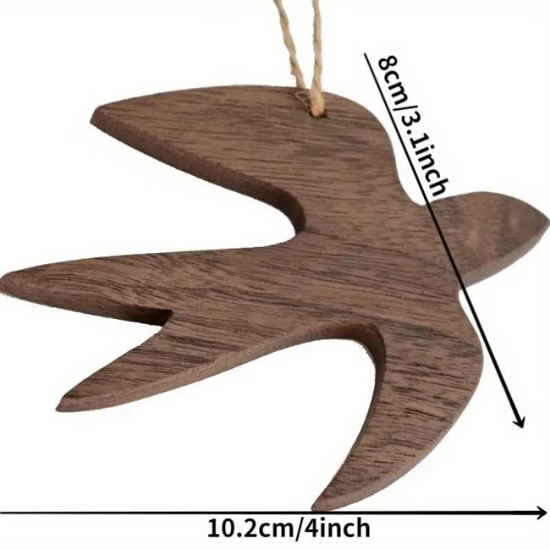 1PC Ins Simple Wall Decoration Japanese Swallow Multi-functional Wooden Block Pendant Decoration