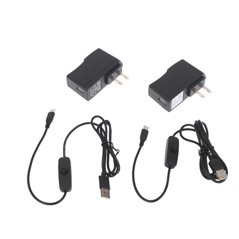 1/2/3 Pcs USB C Extension Cable For Raspberry Pi 3 4 Power Switch USB Male To Type C Male Adapter With On/Off Phone Laptop Parts