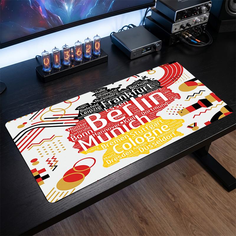 Germany Football Crest Mouse Pad, Extended Non Slip Rubber Desk Mat for Gaming Office Laptop Fan Gift