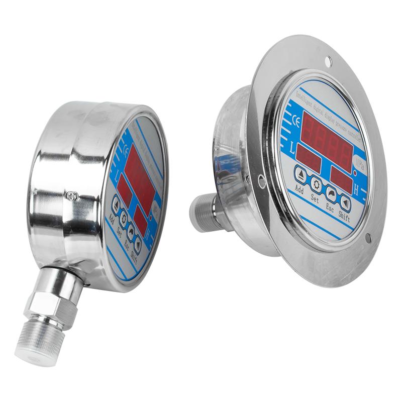 0-60Mpa Digital Pressure Gauge 100mm Dial Electronic Contact Hydraulic Pressure Gauge 200bar 400 Bar Pressure Guage M20*1.5